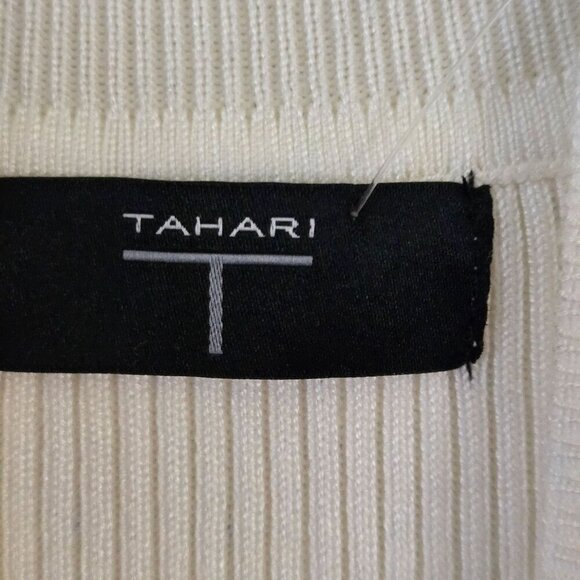 T Tahari NWT Ivory Gold Studded Ribbed Mock Neck Sleeveless Top Size XS - Picture 5 of 6